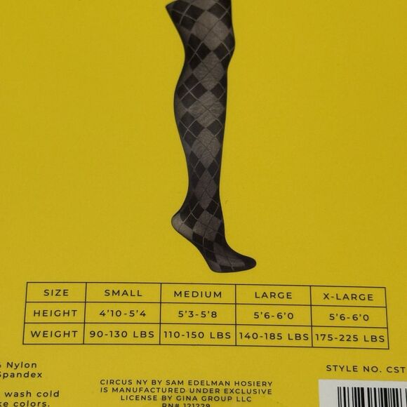 Sam Edelman Circus New York tights argyle print size Medium - Picture 6 of 10